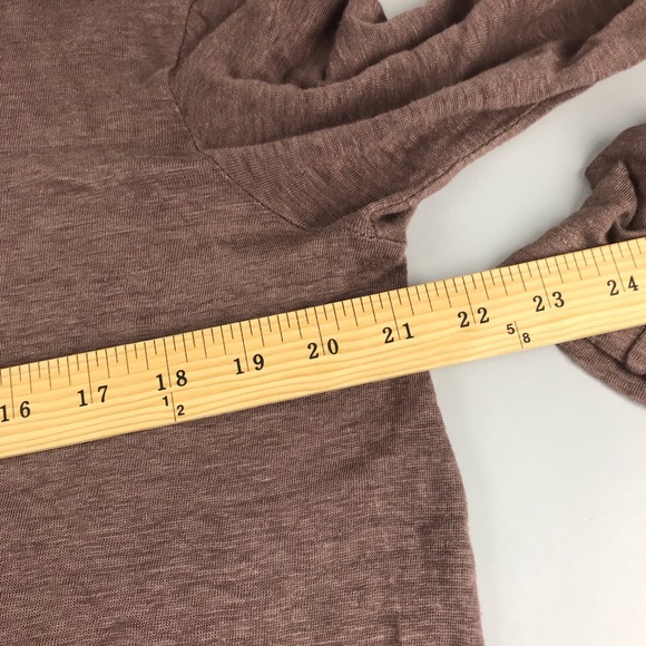 Wilt Brown Linen Lux Slub Long Sleeve Tee Top S - Picture 3 of 7